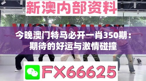 今晚澳門特馬必開一肖350期：期待的好運(yùn)與激情碰撞