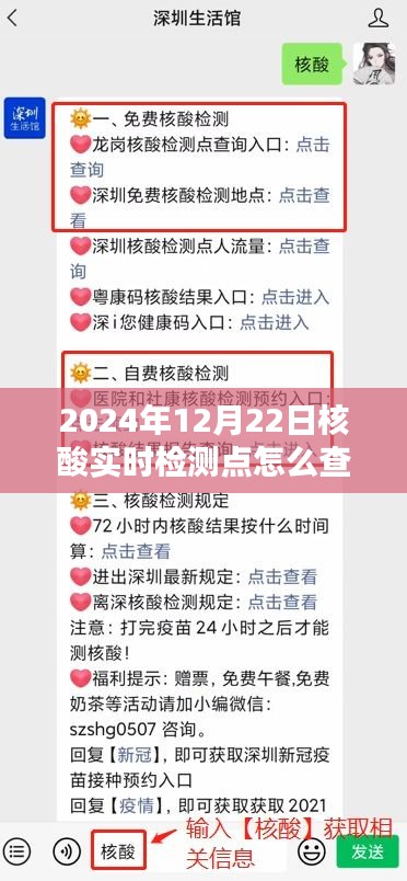 輕松科普，如何查詢2024年12月22日核酸實時檢測點位置