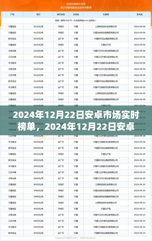 2024年12月22日安卓市場(chǎng)實(shí)時(shí)榜單，洞悉未來(lái)趨勢(shì)，引領(lǐng)開發(fā)前沿潮流