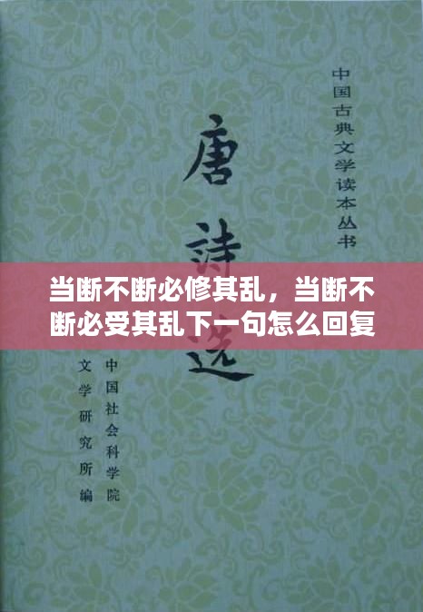 當(dāng)斷不斷必修其亂，當(dāng)斷不斷必受其亂下一句怎么回復(fù) 