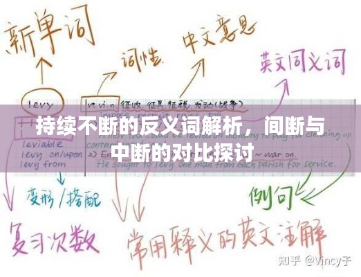 持續(xù)不斷的反義詞解析，間斷與中斷的對(duì)比探討