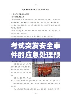 考試突發(fā)安全事件的應(yīng)急處理預案