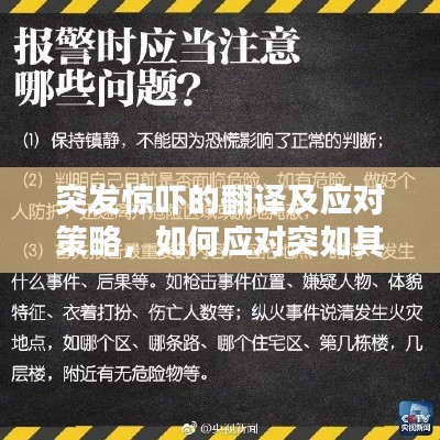 突發(fā)驚嚇的翻譯及應對策略，如何應對突如其來的驚嚇？
