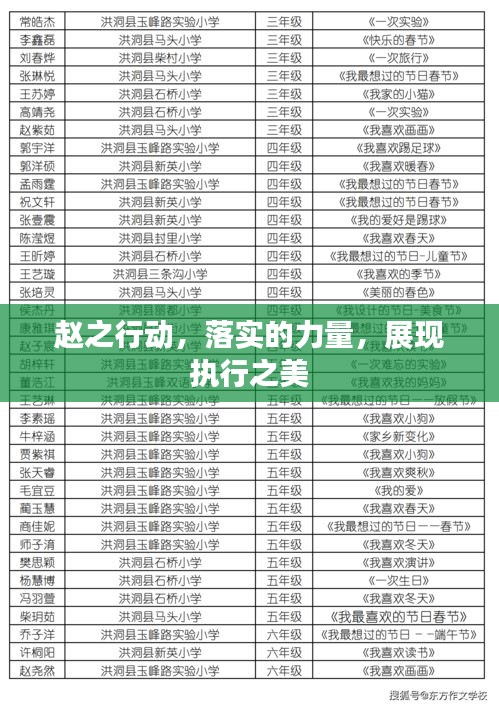 趙之行動(dòng)，落實(shí)的力量，展現(xiàn)執(zhí)行之美