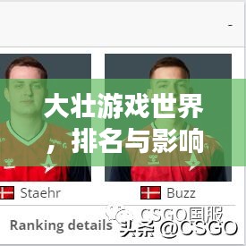 大壯游戲世界，排名與影響力的巔峰對決！